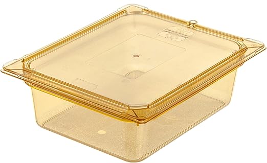 Carlisle FoodService Products 10421B13 StorPlus High Heat Food Pan 4 Deep Half Size Amber