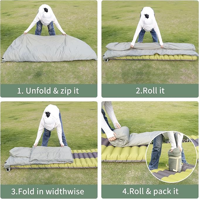 NewDoar Ultralight Backpacking Sleeping Bag - 50-70°F 1.5lbs Waterproof &amp Machine Washable 2-Way Zipper for TeensCouplesWomenMen Compact for Hiking/Camping (M/L Sizes)