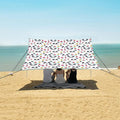 ALAZA Panda Cherry Beach Tent Sun Shelter UPF50+ Protection Beach Shade Canopy w/ 4 Sandbags for Outdoor Camping Fishing Backyard Fun Picnic 10x9 ft