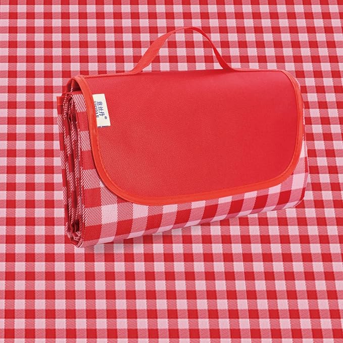 Picnic Blanket 77 x 79 Inches Waterproof Oxford Fabric Picnic Blanket Portable and Foldable Outdoor Mat for Camping Beach and Family Picnics