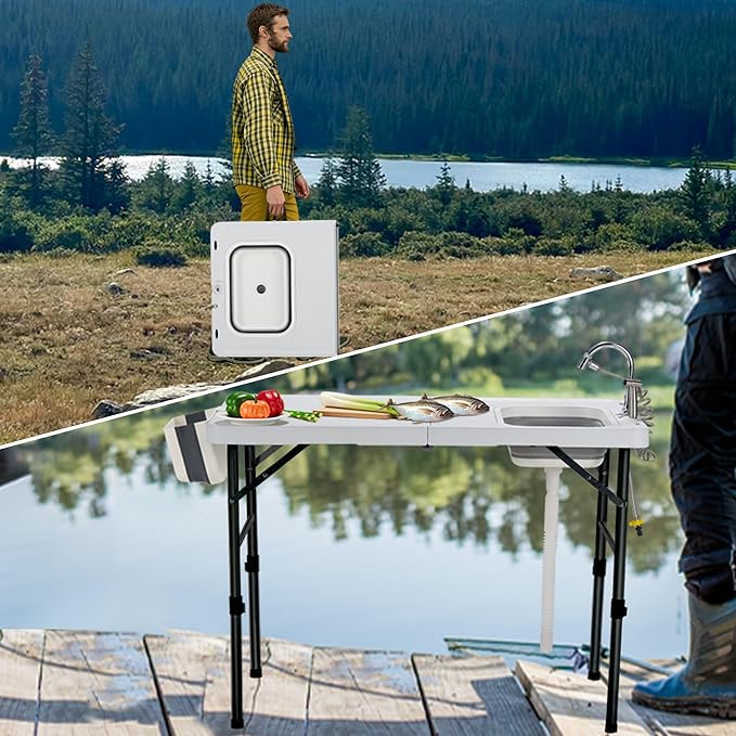 Outdoor Foldable Fish Cleaning Table