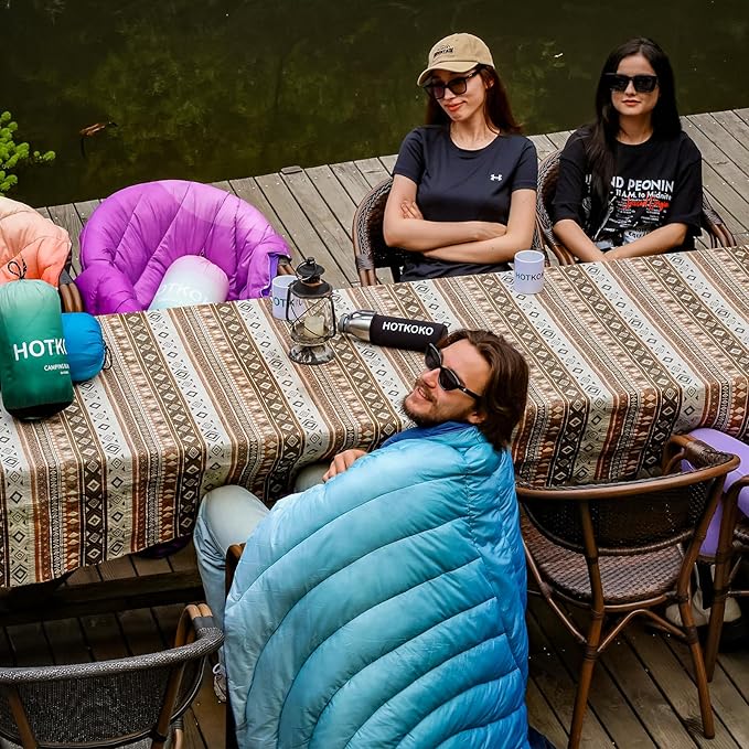 Camping BlanketLightweight Puffy Printed Camping Blanket Packable Outdoor Blanket for CampingTraveling Stadium Hiking Picnics