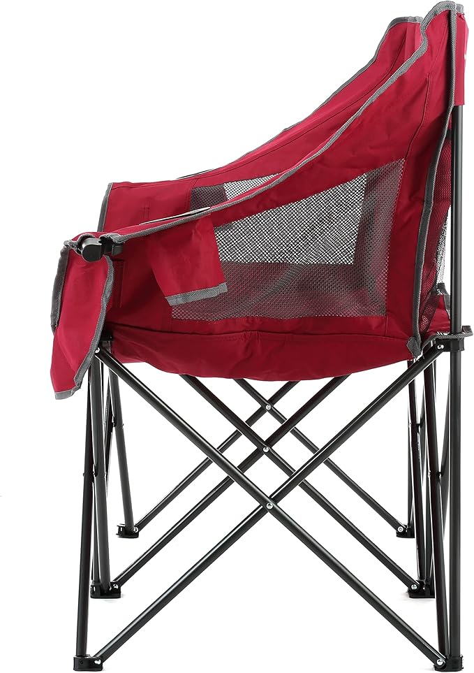ARROWHEAD OUTDOOR Portable Folding Double Duo Camping Chair Loveseat w/ 2 Cup &amp Wine Glass Holder Carrying Bag Supports up to 500lbs