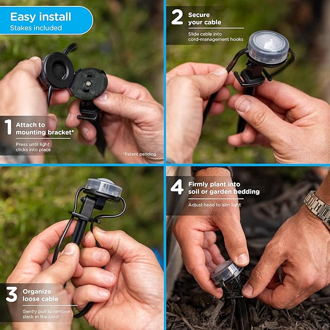 Enbrighten Vibe Eternity Garden Lights Extension Only Not for Standalone Use 16.5ft with 4 RGBWIC LEDs Waterproof Landscape Lighting Needed Extendable up to 150ft 83794