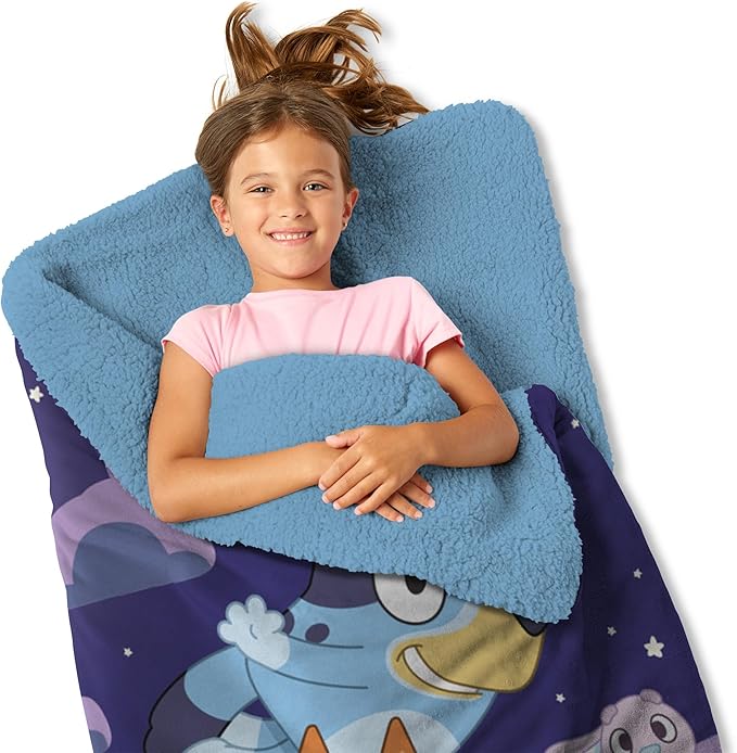 Silk Touch Sherpa Slumber Bag for Boys and Girls Sleeping Bag with Zipper 27 x 56 inches