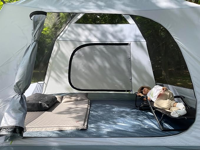 Three Bears Family Camping Tent - 6-Person Spacious Design 3000mm Waterproof Suitable for Road Trips/Backyards/Extended Camping Adventures in All Scenarios