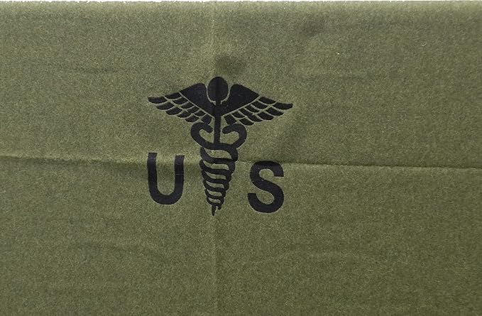 U.S. Military Medical Wool Blanket 64 x 90 Army Replica Emergency Blanket - Wool Blend Olive Drab
