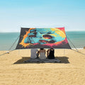 ALAZA Skull Head Art Beach Tent Sun Shelter UPF50+ Protection Beach Shade Canopy w/ 4 Sandbags for Outdoor Camping Fishing Backyard Fun Picnic 10x9 ft
