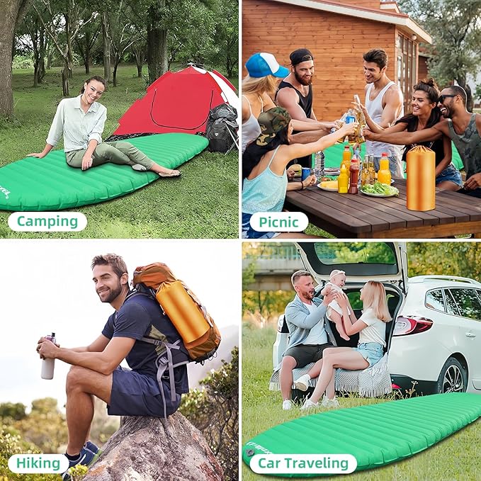 Ultralight Sleeping Pad for Camping 74.8x23.2 Camping Mat with Pump Sack Inflatable Sleeping Pads Compact for Camping Backpacking Hiking Traveling Tent