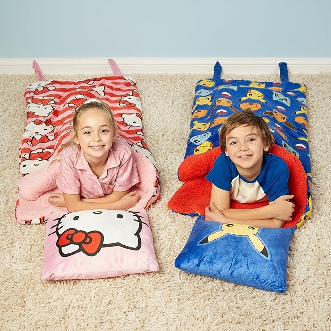 Silk Touch Sherpa Slumber Bag for Boys and Girls Sleeping Bag with Zipper 27 x 56 inches