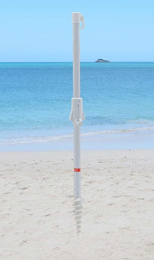 Rio Brands 7' Alternating 20-Panel Beach Umbrella with Sand Anchor and Carrying Bag Multicolor