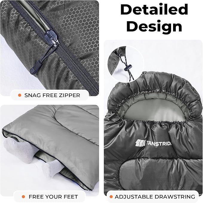Sleeping Bags for Adults Warm WeatherBackpacking Compact Lightweight Camping Sleeping Bag with Compression Sack for KidsCamping Essentials Gear for HikingTravelClimbOutdoor Indoor