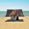 ALAZA Horse Portrait Beach Tent Sun Shelter UPF50+ Protection Beach Shade Canopy w/ 4 Sandbags for Outdoor Camping Fishing Backyard Fun Picnic 10x9 ft