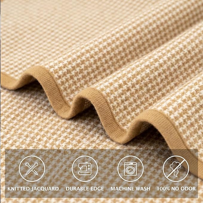 PuTian Merino Wool Camp Blanket - 36 x 63 Great for Bed Couch Camping Outdoors Travel Emergency -Large Warm Soft Washable Wool Throw