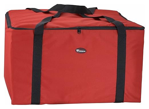 Winco Insulated Food Delivery Bag 22 x 22 x 12 Red