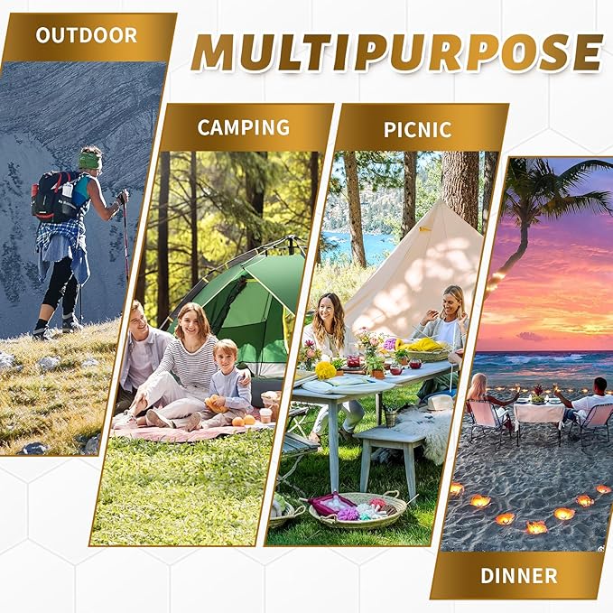 Camping Sierra Cup Set fo 2 304 Stainless Steel Stackable Portable 450ML Sierra Bowl Cup for Camping and Hiking With Free Travel Bag (Gold &amp Silver)