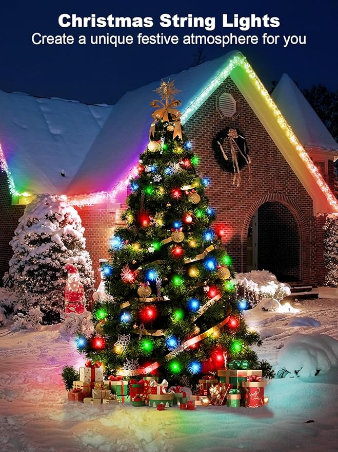1000 LED String Lights Outdoor 328FT Multicolor Christmas Lights for Outside with Remote Timer Memory Function 8 Modes Waterproof Fairy Lights Plug in for Xmas Tree Bedroom Patio Party