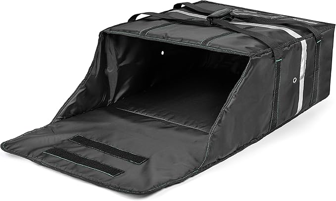 Homevative Insulated Pizza &amp Food Delivery Bag fits 4 Large Pizzas or Trays 20 x 20 x 8 Black