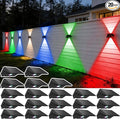 Solar Fence Lights Outdoor 20-Pack Fence Lights Solar Powered with Up/Down Buttons IP67 Waterproof for Outside 120LM Auto Dusk to Dawn for Wall/Patio/Yard/Railing/Deck/Pathway (White &amp RGB)