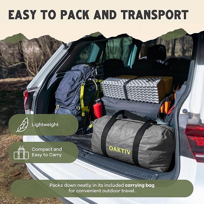 CloudCamp Inflatable Tents for Camping- 6 People Waterproof Oxford Fabric(210D) Quick Setup Air Tent with Manual &amp Battery Pump UV Protection 4-Season Inflatable Tent