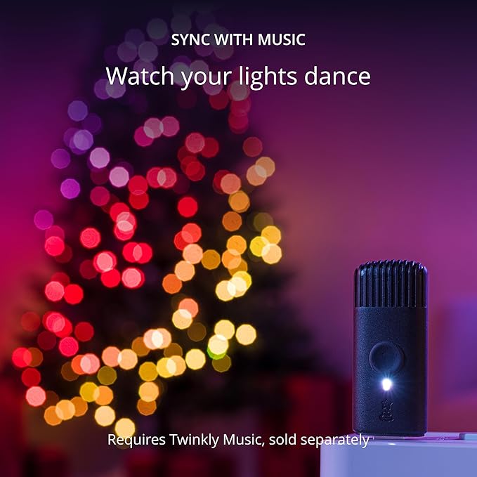 Twinkly Strings 600 LED RGB LED Light String Smart Multicolor LED Lights Christmas Lights Mappable LEDs IP44 Green Wire Packaging May Vary 157.5ft
