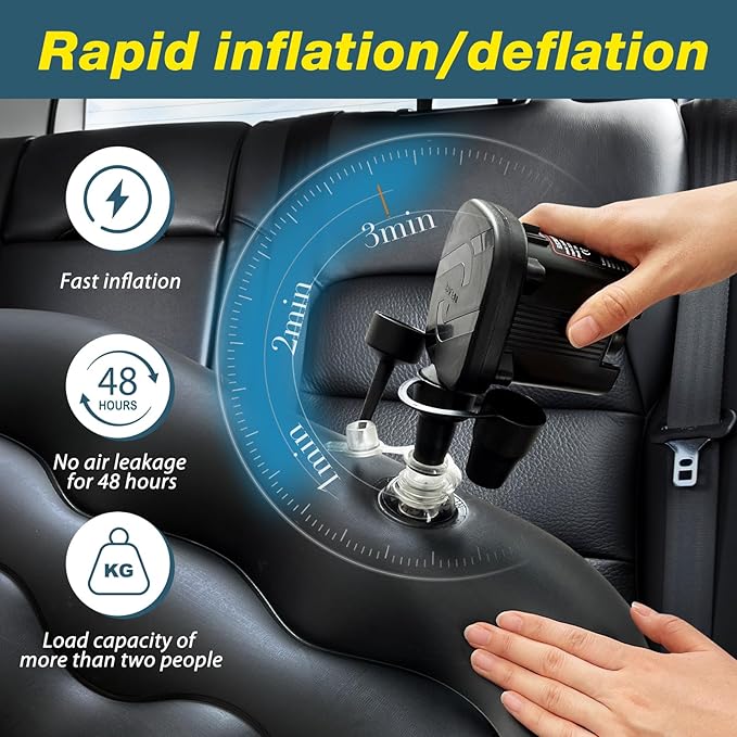 SUV Air Mattress Camping Bed - Car Mattress Back Seat Portable Foldable Car Air Bed SUV Sleeping Pad Car Bed Mattress for Sedan SUV Truck Full