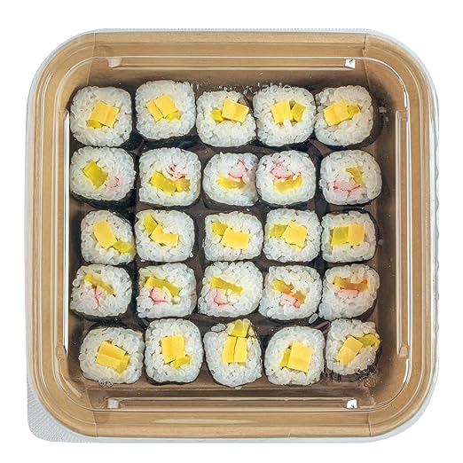Restaurantware-LIDS ONLY: Matsuri Vision 7.1 x 7.1 x 0.7 Inch Lids For Sushi Containers 100 Airtight Lids - Containers Sold Separately No-Fog Design Clear Plastic Lids For Sushi Boxes