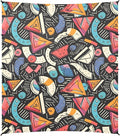 Camping Sun Shelters Colorful Graffiti Triangle Beach Canopy 126 * 110.2in