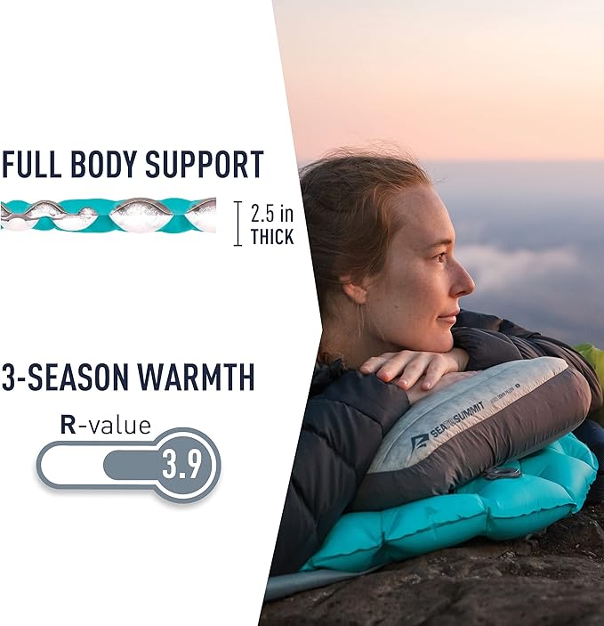 Sea to Summit Comfort Light Insulated Sleeping Pad for Backpacking and Camping Large (72 x 25 x 2.5 inches)