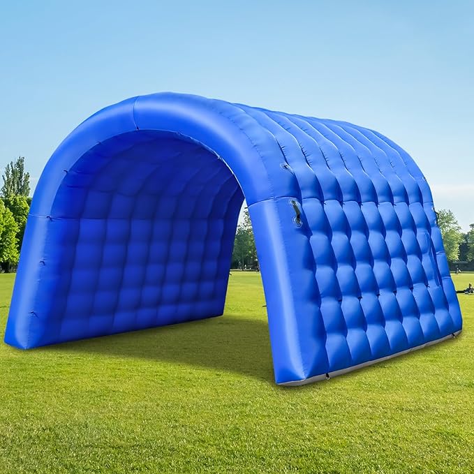 OZIS 10FT Inflatable Tunnel Entrance Sport Tunnel with Blower Inflatable Entryway for Business Advertising Event Exhibition Promotion(Blue10x10x9ft)