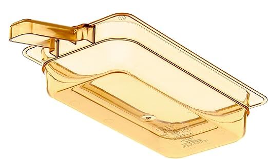 Carlisle FoodService Products 30860H13 StorPlus High Heat Food Pan with 1 Handle 2.5 Deep Third Size Amber