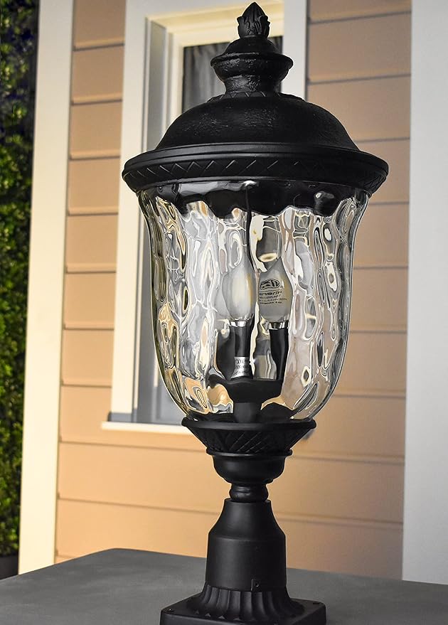 Maxim Carriage House DC-One Light Outdoor Pole/Post Mount in Early American Style-9 Inches Wide by 19.5 inches high