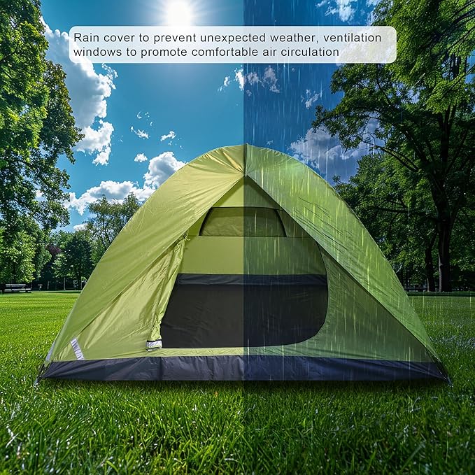 4-6 Person Dome Camping Tent Family Camping Tent 83x106 inches Waterproof Oxford Flooring for Fishing Outdoor Camping Hiking Study Tours Summer Camps.