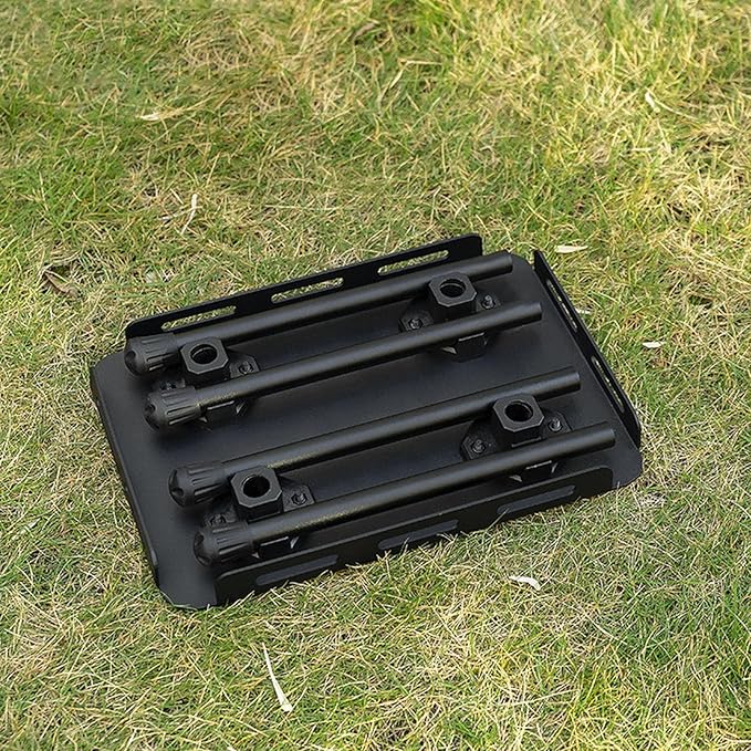 Foldable Camping Table &amp Stool Combo Aluminum Alloy Portable Outdoor Desk with Storage Pouches Multifunctional Furniture for Backpack-Friendly Modern Camping High Durability