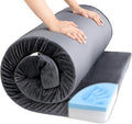 HOMBYS 3 INCH Thick Waterproof Memory Foam Camping Mattress for Outdoor Sleeping Portable Roll Up Mattress Pad Mat for Travel Truck Bed Tent