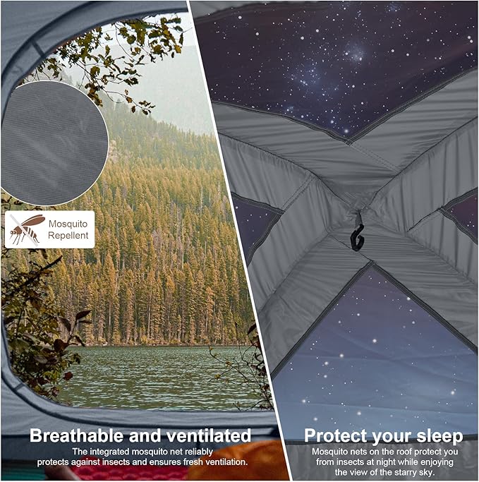 Inflatable Tents for Camping2/4 Person Easy Setup Blow Up Tents for 4 Seasons Waterproof InflatableTent for Camping Air Glamping Tents for Camping Adult