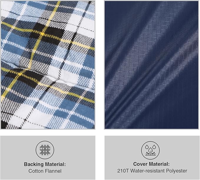 REDCAMP Cotton Flannel Sleeping Bag for Camping Backpacking Adults Cold Weather Envelope Sleeping Bags with 2/3/4/6lbs Filling