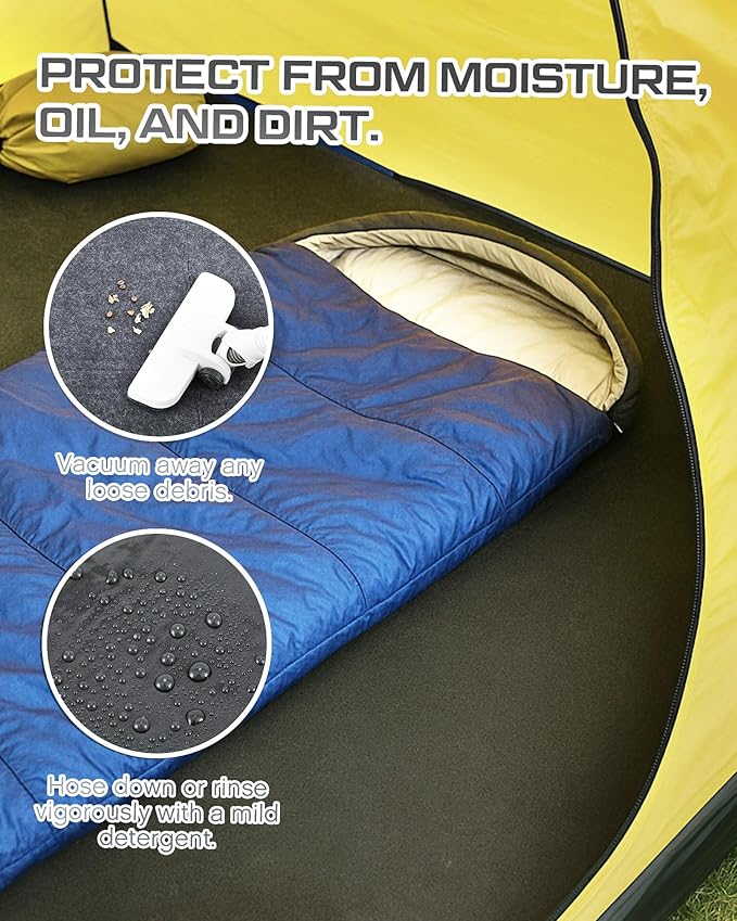 Tranqun 3 Pcs Sleeping Bags and Tent Carpet Set Winter Camping Gear Waterproof Lightweight 0 Degree Sleeping Bags for Adults Cold Weather Camping Hiking Travel Emergency with Compression Sack