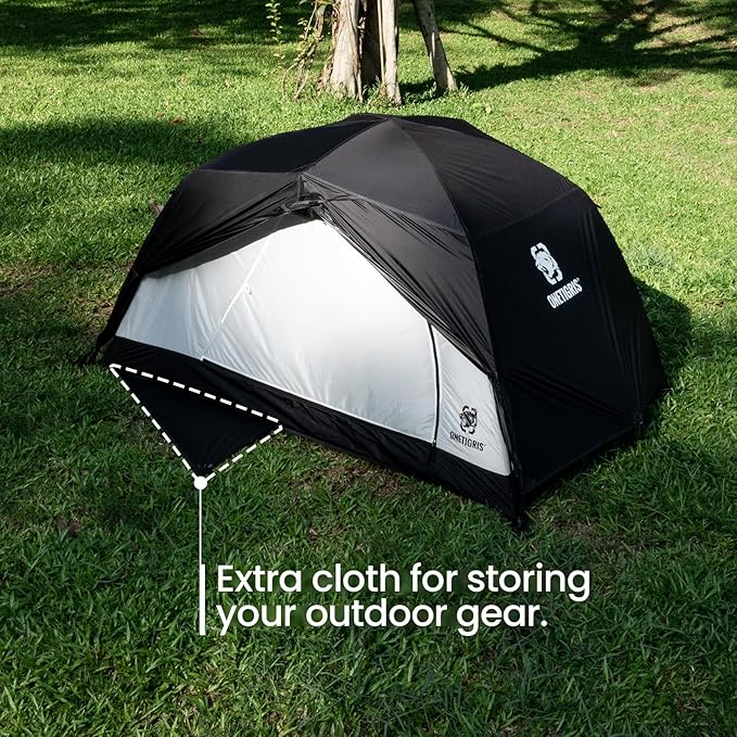 OneTigris Stella 2 Person Tent Footprint with Extra Vestibule Storage Cloth 2 PersonTent Groundsheet 3000mm Waterproof Ratings