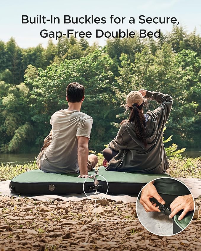 Acacia 4 Thick Self Inflating Sleeping Pad with Foam Innovative Y-Shaped Telescopic Structure Ultraportable Camping Air Mattress with Pump Sack Easy Roll Up Sleep Bed for Travel Tent Car