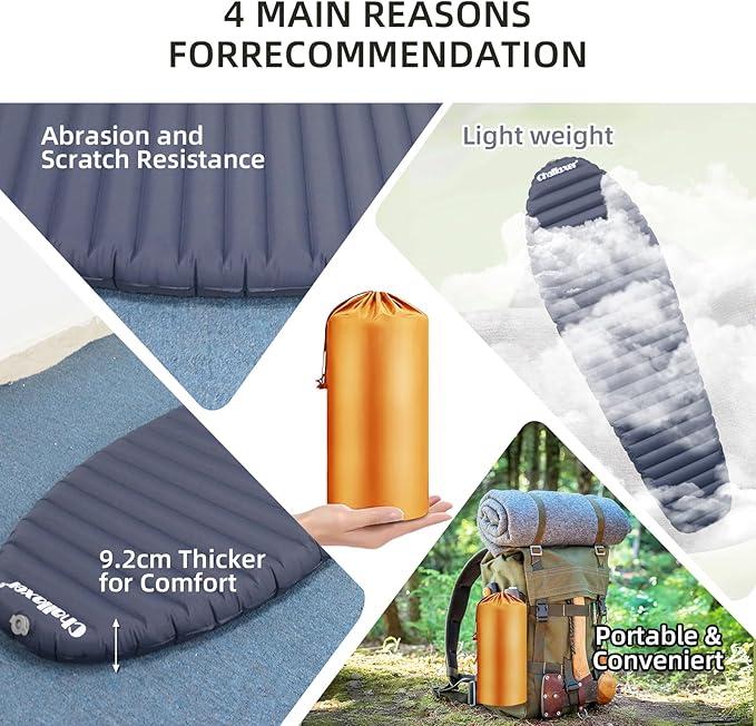 Ultralight Sleeping Pad for Camping 74.8x23.2 Camping Mat with Pump Sack Inflatable Sleeping Pads Compact for Camping Backpacking Hiking Traveling Tent