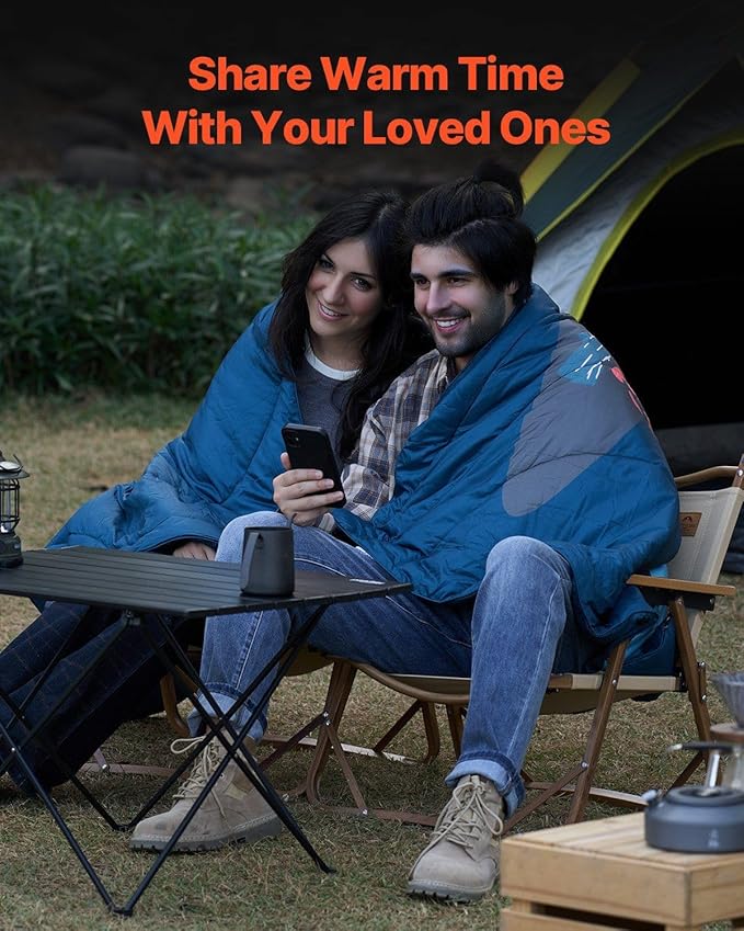 Camping Blanket 75 x 52 Wearable Warm Stadium Blanket Outdoor Printed