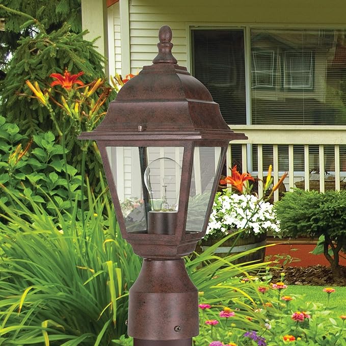 Nuvo Lighting 60/547 Postlantern with Clear Glass Bronze/Dark