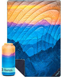 Rumple Original Puffy 1-Person Blanket for Camping and Outdoors Misty Peaks Mountainscape
