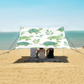 Cute Watercolor Turtle Pattern Camping Sun Shelter Beach Tent Portable Beach Sun Shade Outdoor Canopy for Camping Trips Fishing Picnic