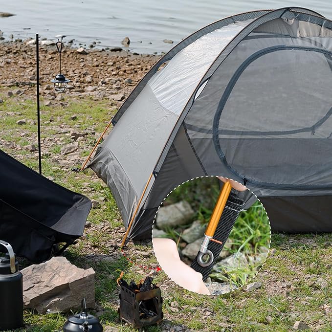 Azarxis Tent Poles Aluminum Tent Rod Replacement Camping Accessories Multifunction Lightweight Tent Poles Repair Kit 7001 Series Aircraft-Grade Aluminum