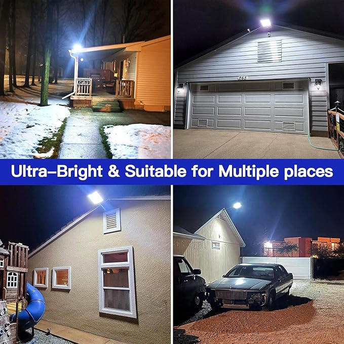 Waterproof Solar Lights Outdoor for Patio &amp Yard Dusk to Dawn Motion Sensor Security Lighting High Brightness Solar-Powered Garden Pathway Lamps