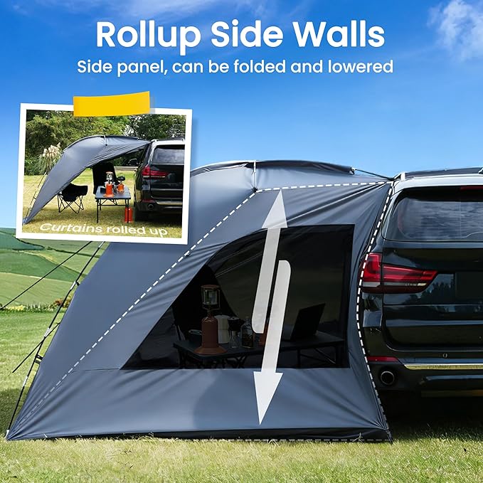 SUV Tent Rectangle Car Tent for Family Waterproof &amp Windproof for Car Camping Large Camping Tents with Storage Bag SUV Van Jeep
