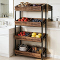 Stable Wood Storage OrganizerFruit Vegetable Storage Rack StandWine Rack Stand XK66