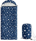 Wake In Cloud - Star Kids Sleeping Bag for Boys Girls Toddlers Camping in Warm Cold Weather Backpacking Lightweight Compact Outdoor Liner for 3 Seasons Summer Spring Fall